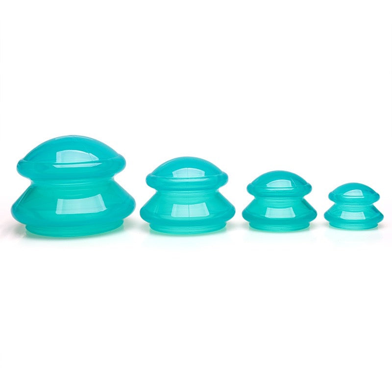Silicone Cupping Set 4 Cups Green 矽膠拔罐杯四入裝綠色